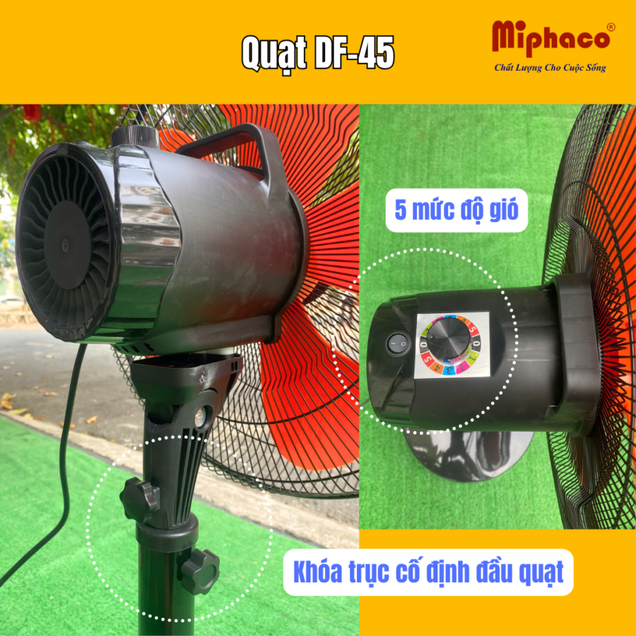 Quạt Đứng Bán Công Nghiệp DF-45 Miphaco 110W - Hình ảnh 3