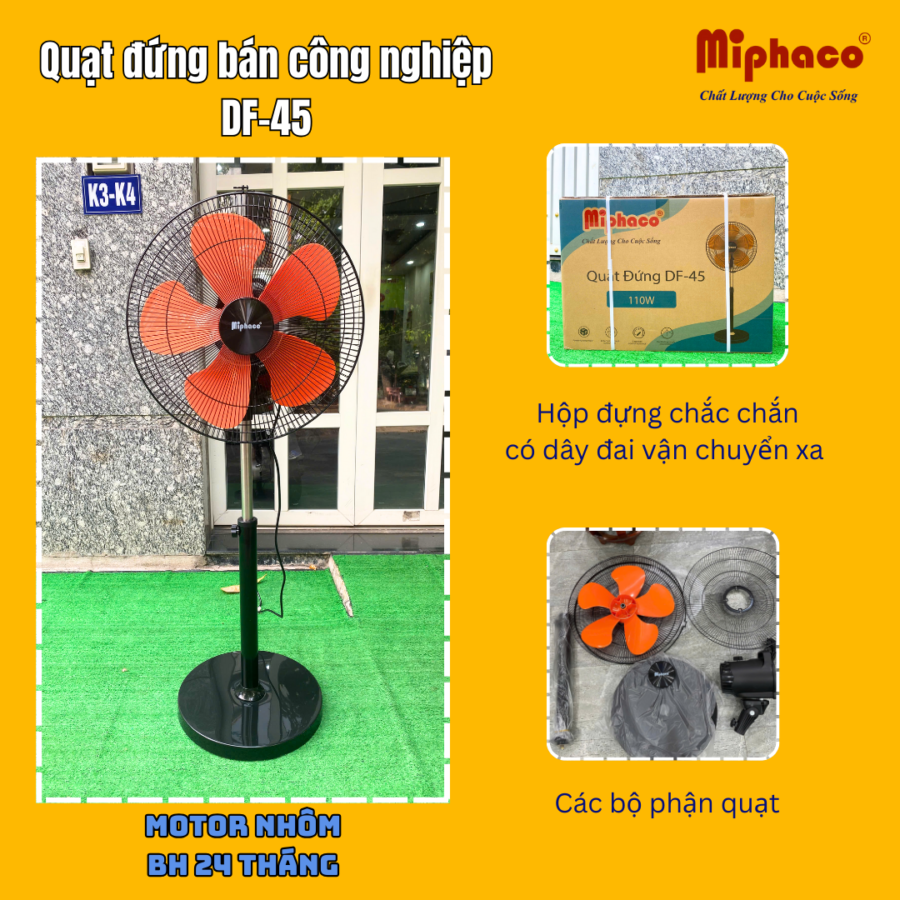 Quạt Đứng Bán Công Nghiệp DF-45 Miphaco 110W - Hình ảnh 6
