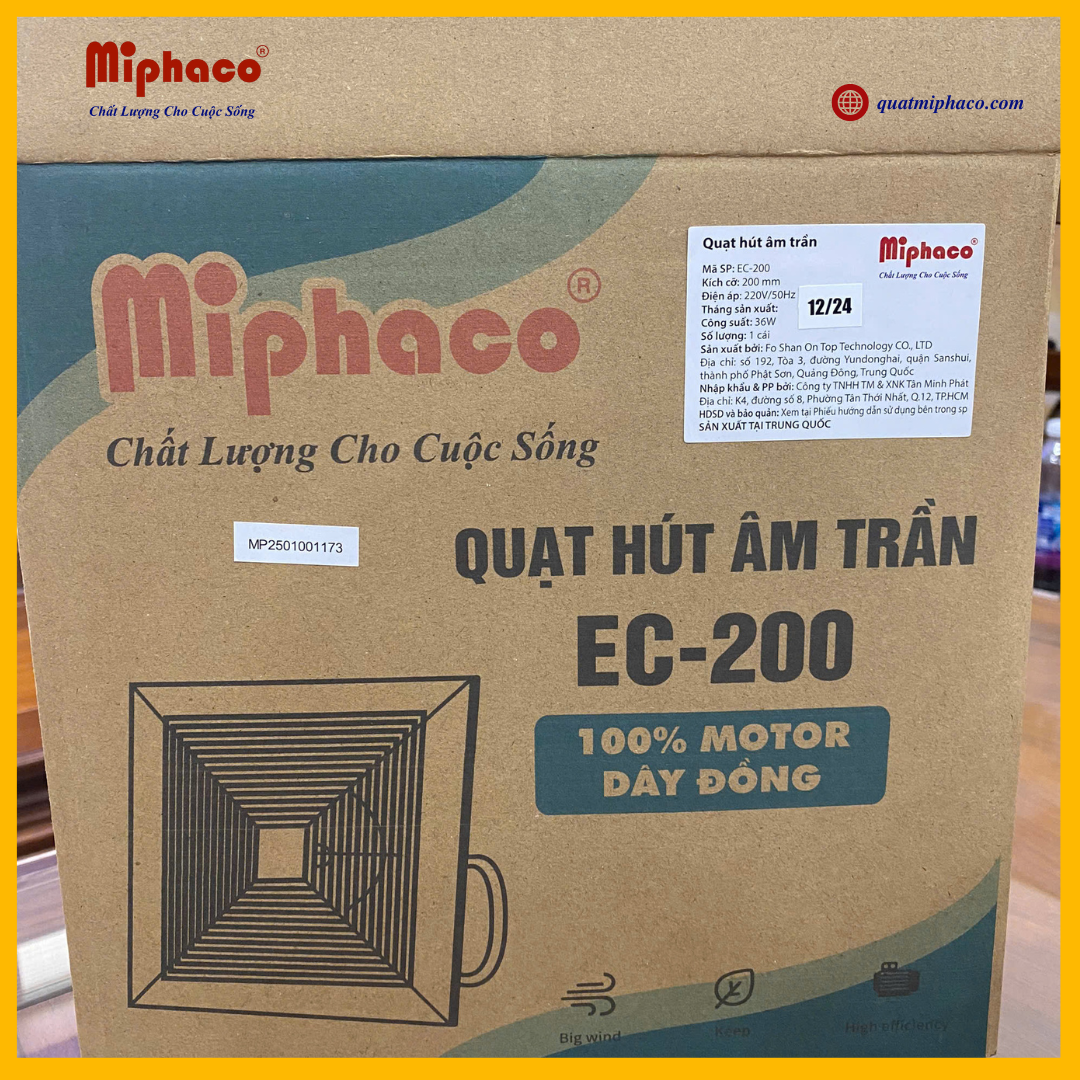 Thông tin tem nhãn Miphaco - Mẫu tem phụ
