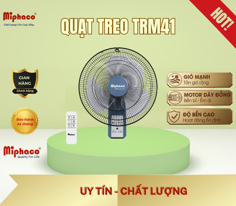 Quạt treo có điều khiển Miphaco TRM41 55W